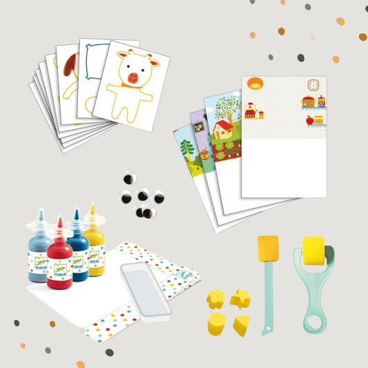 Große Bastelbox „Tierwelt“ - Djeco Malset