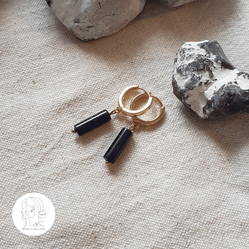 Hoop Ohrringe 'Blauer Fluss'