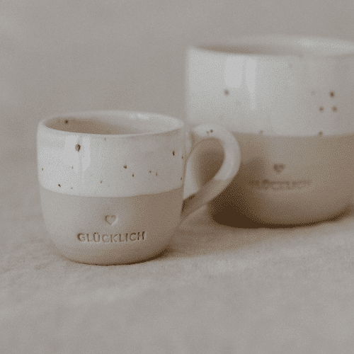 Eulenschnitt Espresso Tasse Glücklich