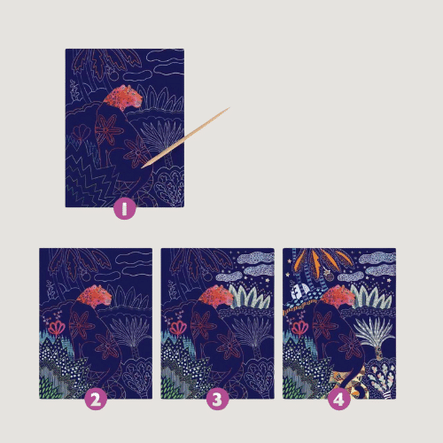 Djeco Kratzbild Dschungel