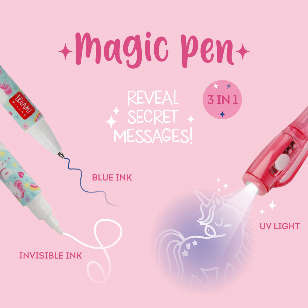 Stift mit Unsichtbarer Tinte - Magic Pen Rosa