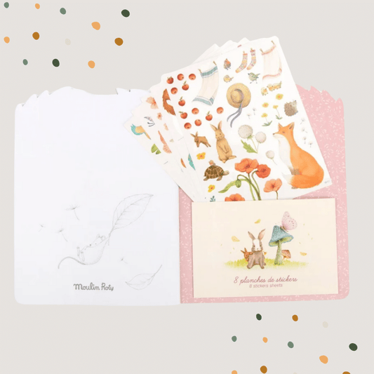 Rosalies Malbuch mit 230 Stickern - Moulin Roty