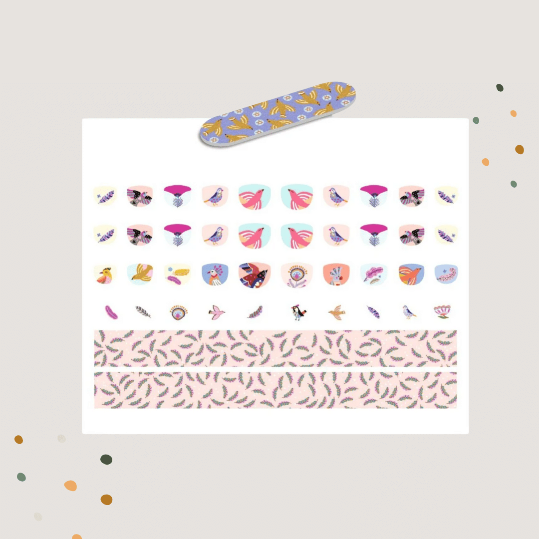 Djeco Nagelsticker Federn