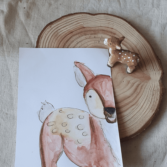 Holztier 'Rehkitz' Wudimales