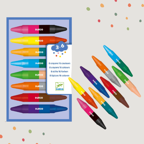 Doppelseitige Wachsmalkreiden von Djeco