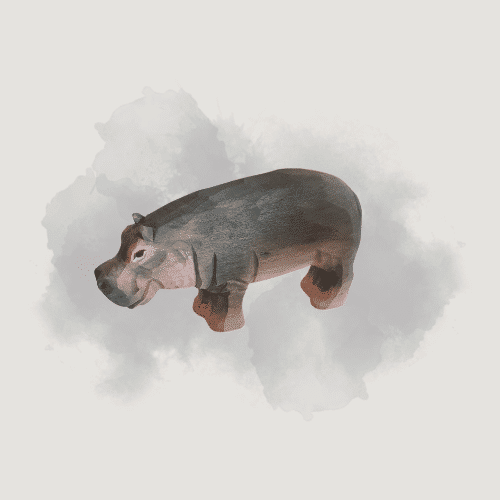 Holztier 'Nilpferd' Wudimales