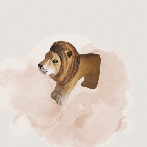 Holztier 'Löwe' Wudimales