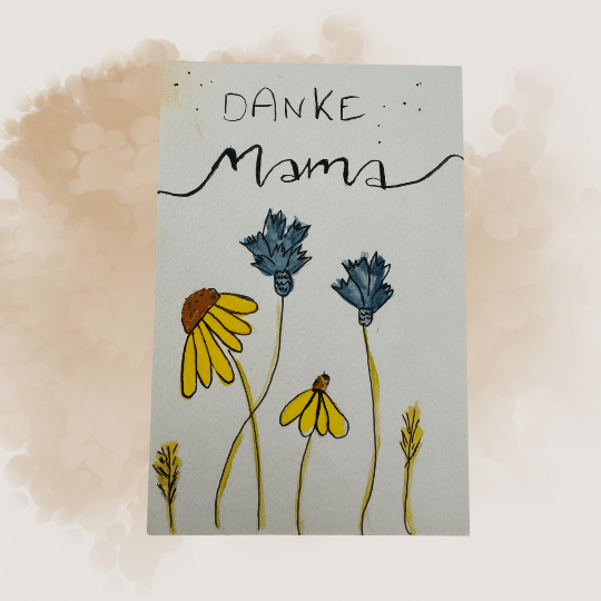Aquarellkarten 'Danke Mama' 2.0