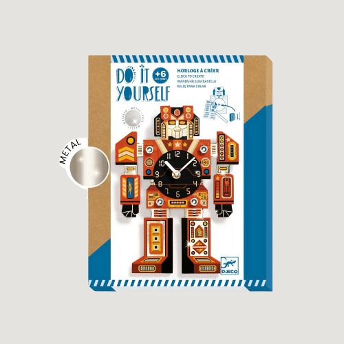 Djeco DIY Wanduhr Roboter