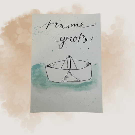 Aquarellkarten 'Träume groß'