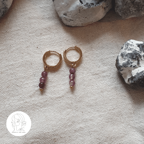 Hoop Ohrringe 'Lepidolite'