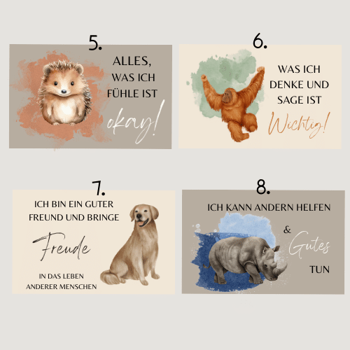 Affirmationspostkarten Design by Caro