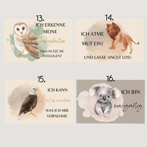 Affirmationspostkarten Design by Caro