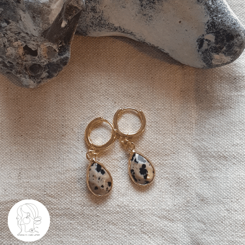 Hoop Ohrringe Tropfen 'Dalmatian Japsis'