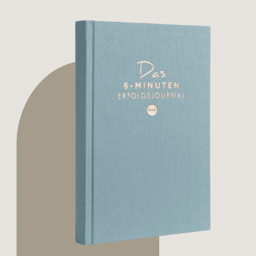 6 Minuten Erfolgsjournal Aquarellblau