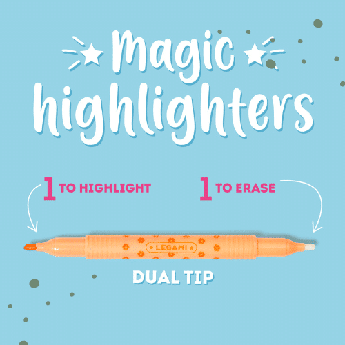 Magic Highlighters - Set mit 6 löschbaren Textmarkern