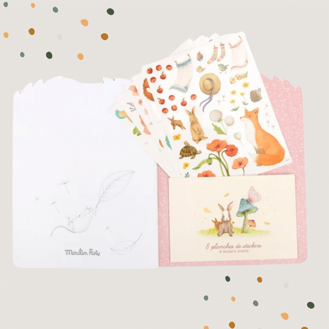 Rosalies Malbuch mit 230 Stickern - Moulin Roty