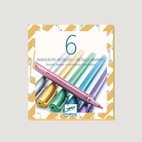 Djeco Farben: 6 Metallic Marker