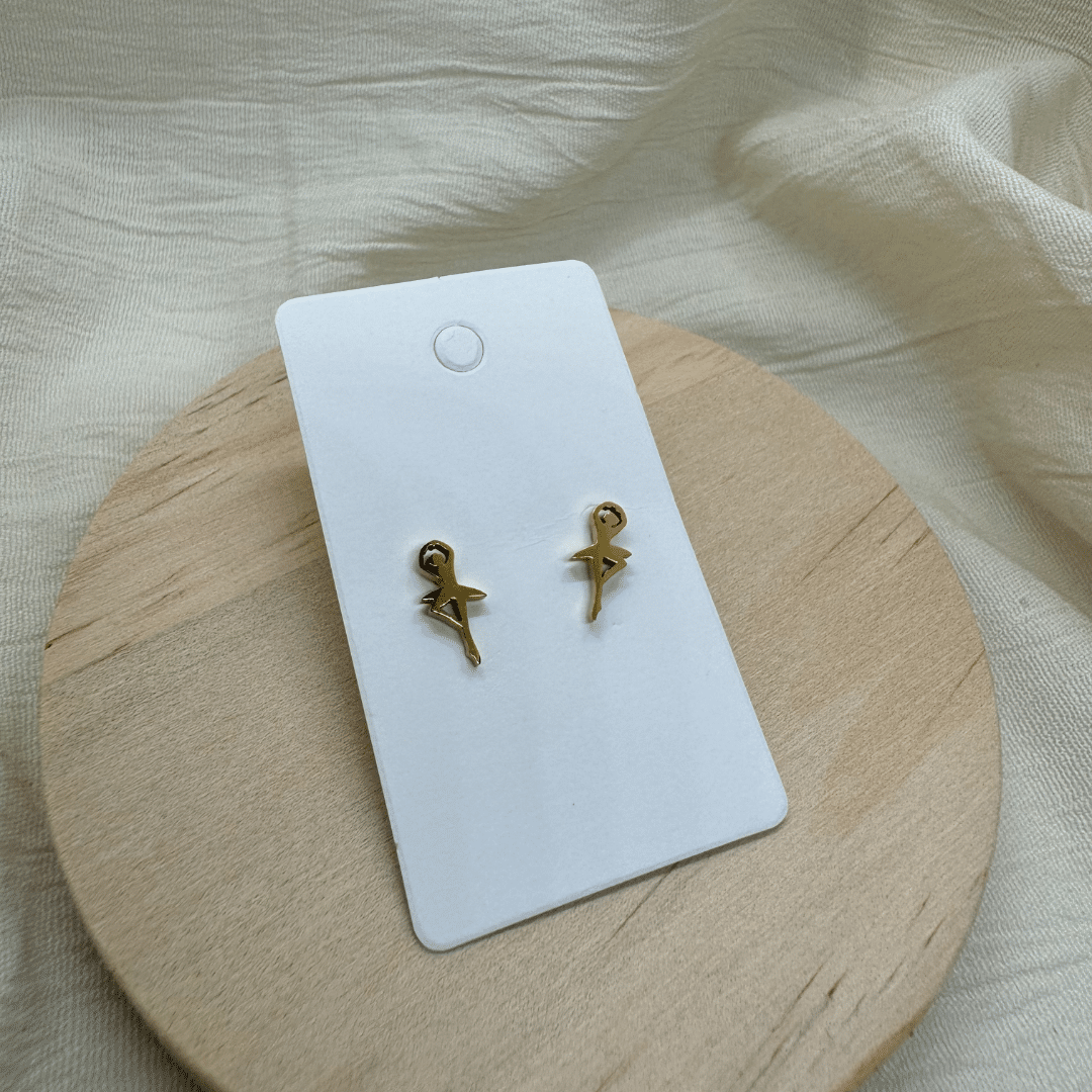 Ballerina Ohrstecker - Gold