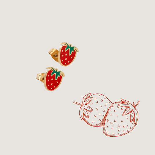 Ohrstecker Erdbeere