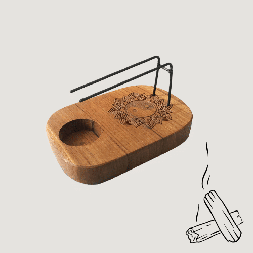 Palo Santo Ständer - Teakholz - Yin & Yang Design