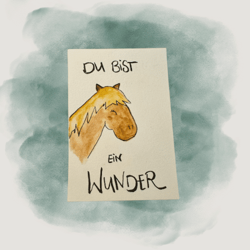 Affirmationskarte Pferd - Ich bin ein Wunder