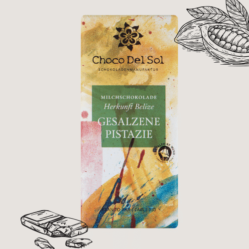 Choco del Sol - Gesalzene Pistazie Schokolade