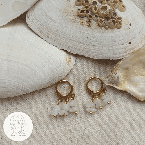 Hoop Ohrringe 'White Summer'