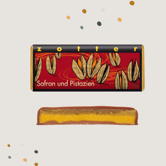 Zotter Schokolade Safran Pistazie
