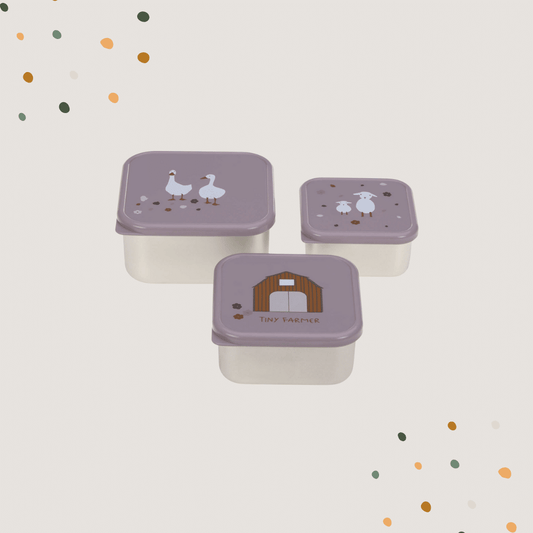 LÄSSIG Snackboxen - Tiny Farmer Lila