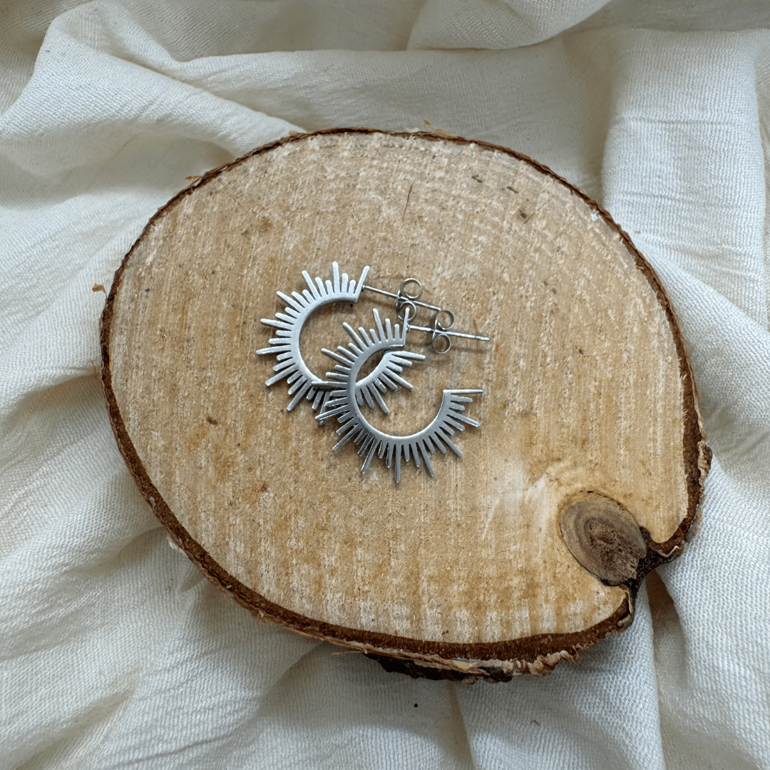 Ohrstecker 'Wild Sun' Silber