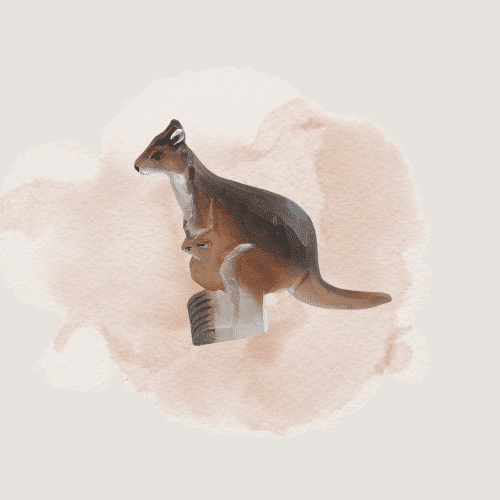 Holztier 'Känguru' Wudimales