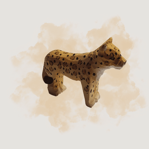 Holztier 'Leopard' Wudimales