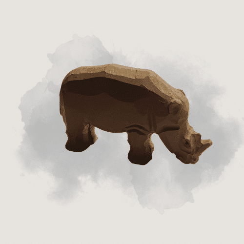 Holztier 'Nashorn' Wudimales