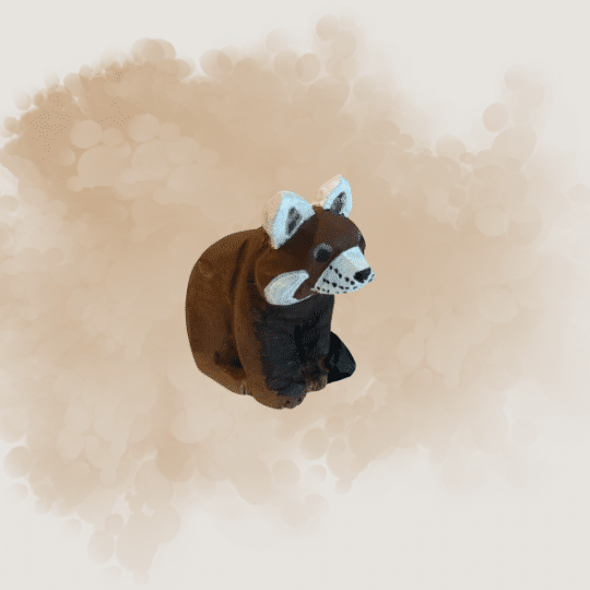 Wudimals Holztiere 'roter Panda'