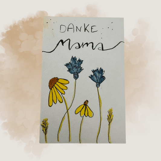 Aquarellkarten 'Danke Mama' 2.0