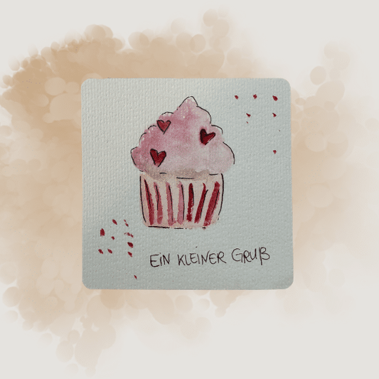 Aquarellkarten Quadrat 'gruß'