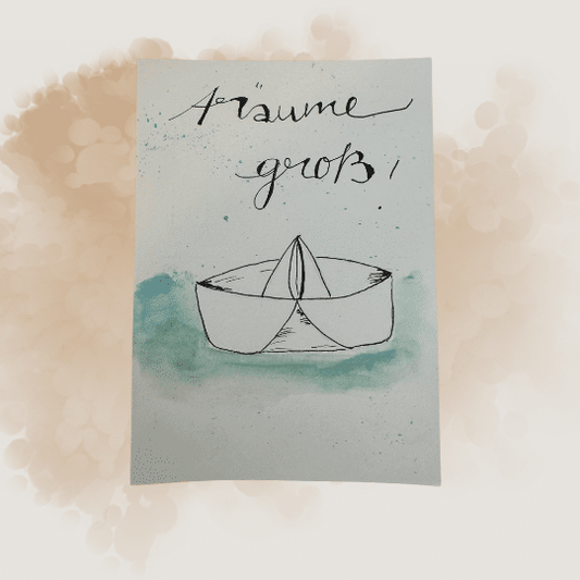 Aquarellkarten 'Träume groß'